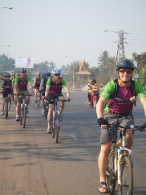 Cycling out of Vientiane